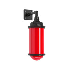 Fototapeta premium Red Wall Mounted Emergency Light