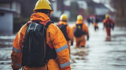 Emergency response teams practicing disaster recovery protocols.