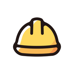 Hard hat outline icon for graphic design, apps and websites