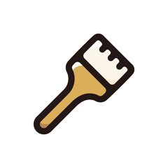 Paint brush outline icon for graphic design, apps and websites