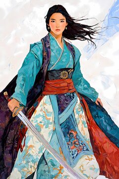 Mulan in an Enchanting Christmas Scene