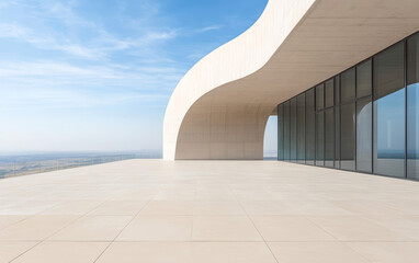 Minimalist modern architecture and spatial structure