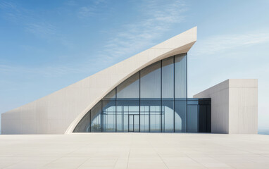 Minimalist modern architecture and spatial structure
