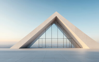 Minimalist modern architecture and spatial structure