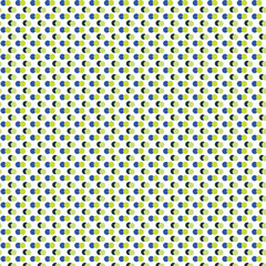 Blue and yellow dots overlap each other to create texture.