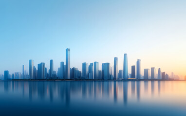 Architectural landscape of modern urban skyline