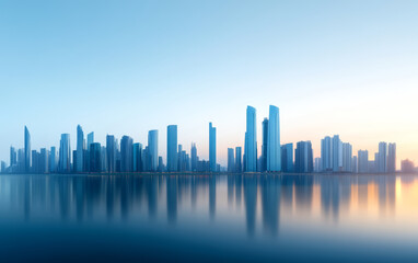 Architectural landscape of modern urban skyline