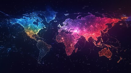 Fototapeta premium Data synchronization across continents using DRaaS.