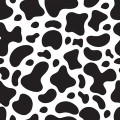 Cow texture pattern. Animal skin template. Spot background. doodle style for wallpaper, pattern fills, web page background, surface textures.
