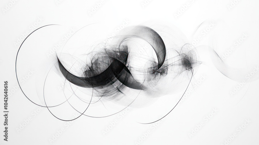 Poster mesmerizing representation of quantum entanglement illustrated through two particles connected by a 