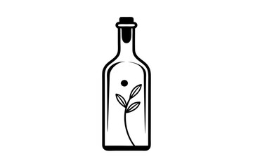 Glass bottle jug | isolated vector silhouette illustration on white background