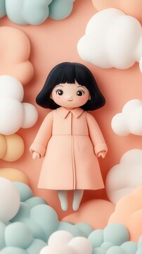 adorable avatar skipping through 2D pages that turn into a 3D fantasy world, whimsical and playful, soft pastel colors, inviting