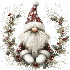Christmas gnomes and wreaths