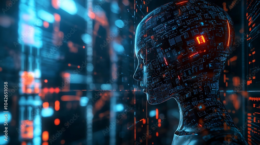 Fototapete Exploring the future of algorithmic trading a visual representation of ai systems and robots executing trades with precision