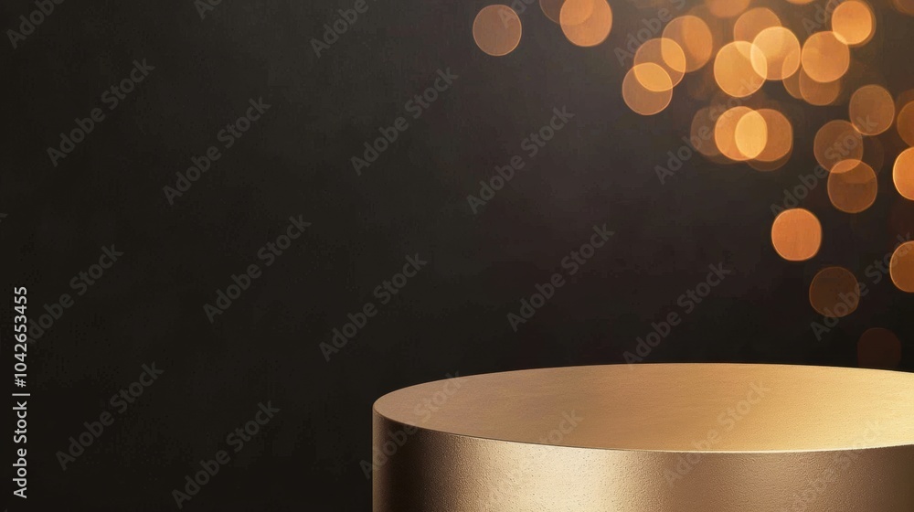 Poster a shimmering gold background with soft, glowing bokeh lights, creating an elegant and festive atmosp