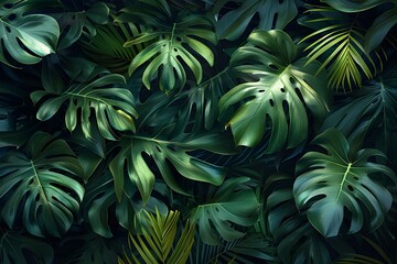 A close up of a bunch of green leaves