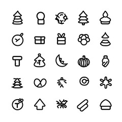 Christmas holiday vector icon sheet