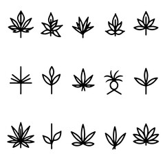 set of cannabis icons vector