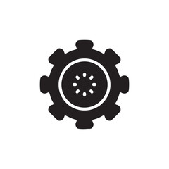 Black setting icon design