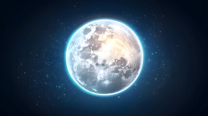 Obraz premium Full Moon in the Night Sky.