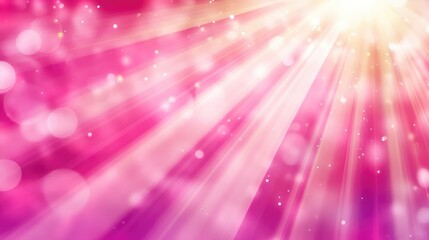 Radiant Pink and Gold Light Background with Bokeh Effect