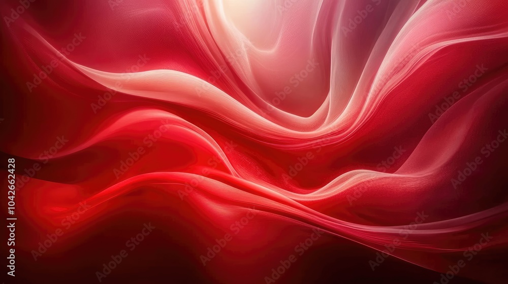 Poster abstract red flowing waves background image