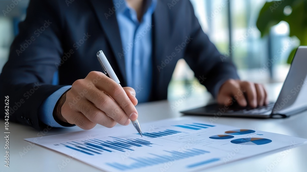 Poster exploring business insights analyzing data trends through visual representation and effective commun