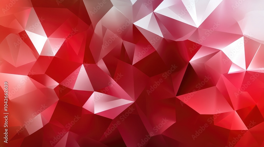 Poster abstract red geometric background with shiny texture