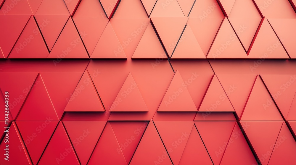 Poster geometric red triangle pattern background design
