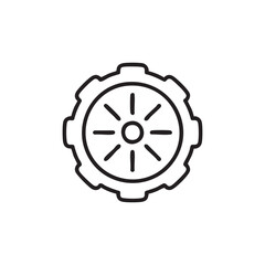 Obraz premium Black setting icon design