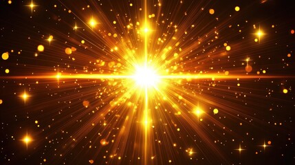 Fototapeta premium Radiant Golden Light Beam Background