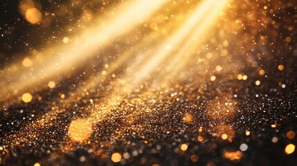 Golden Sparkle Background with Scattered Lights