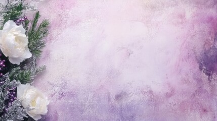 A soft pastel background with flowers and greenery, ideal for invitations or announcements.