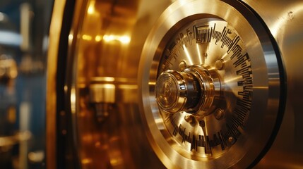 Large Combination Dial on Safe Door