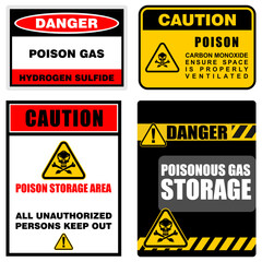 Danger, Caution, poison sign vector