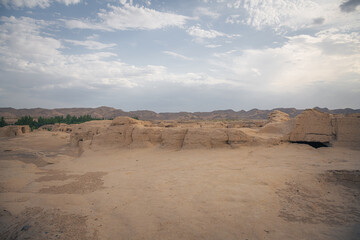 Ruins of ancient Jiaohe city, Turpan, China. Dating more than 2000 years
