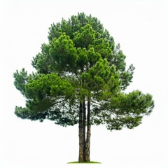 Fototapeta premium Isolated tree on white background, isolated tropical tree used for design, advertising and architecture