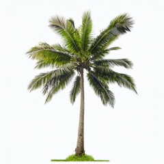 Isolated tree on white background, isolated tropical tree used for design, advertising and architecture