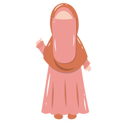 Muslimah hijab faceless