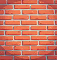 Obraz premium Red Brick Wall With Light Spot 