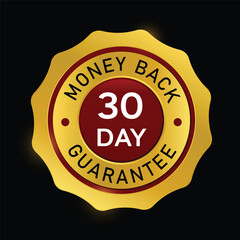money back 30 days guarantee golden design
