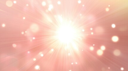 Fototapeta premium Soft Pink Glow with Gentle Light Beams