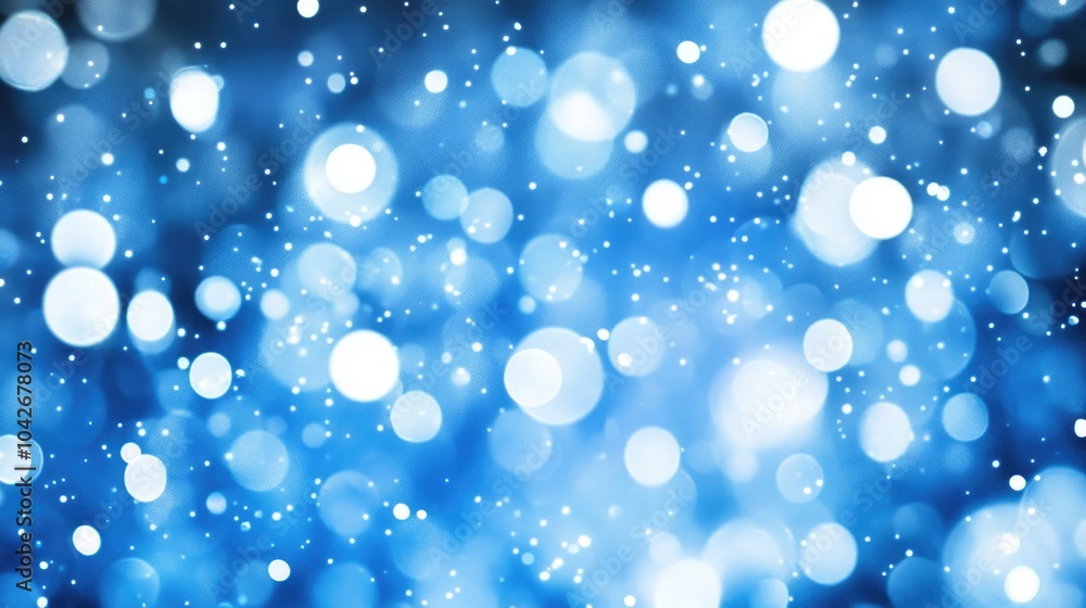 Poster blue sparkling bokeh background for creative projects