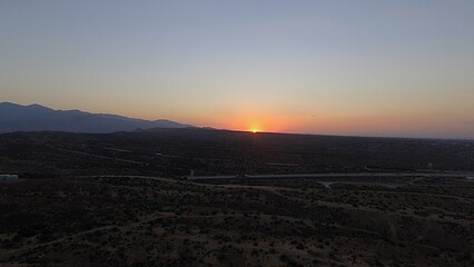 Desert Sunset - drone image.