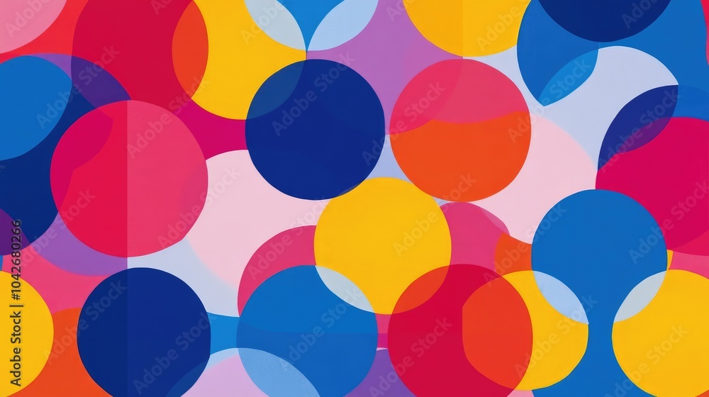 Poster vibrant abstract background with colorful overlaps