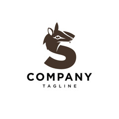 Letter S Numbat Logo Icon vector