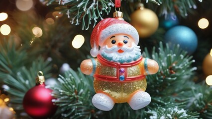 Glass Christmas tree toy
