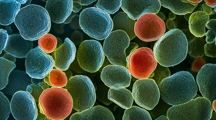 Red and Green Algae Cells - Stress Adaptation