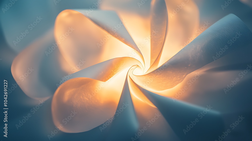 Aufkleber illuminated spiral paper design a beautiful fusion of art and light captivating the viewer’s imagina
