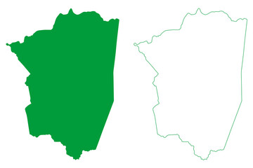 Ibateguara municipality (Alagoas state, Municipalities of Brazil, Federative Republic of Brazil) map vector illustration, scribble sketch Ibateguara map